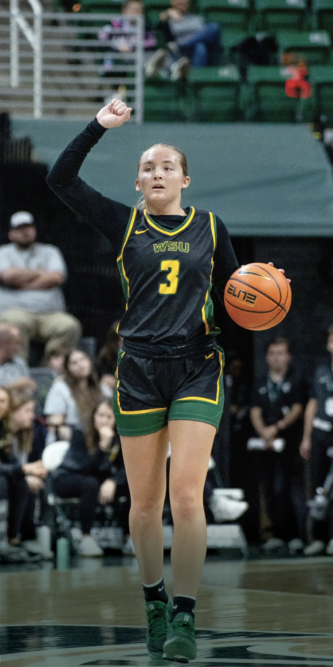 Wayne State basketball player Jaci Tubergen during game