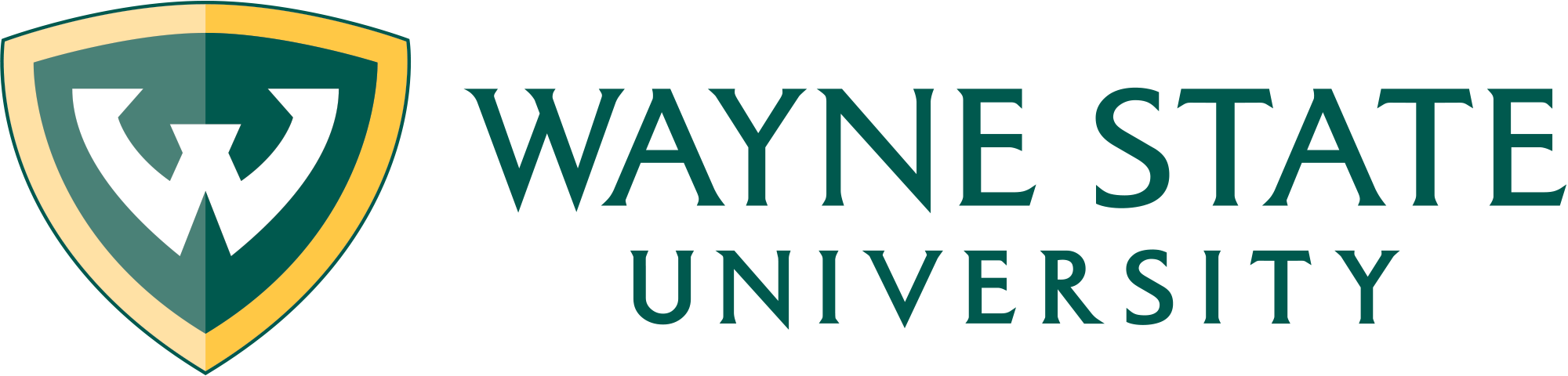 WSU logo with text: WAYNE STATE UNIVERSITY