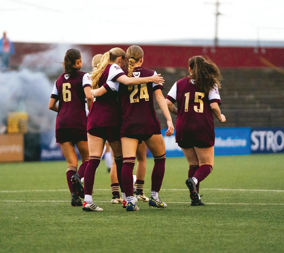 soccer team on field